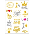 Wasserfeste goldene und silberne Team Bride Tattoos für Junggesellinnenabschiede - Hochzeitsromantik-Thema (VT417)