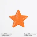 Sparkly orange star sequin patches for clothing DIY in small and large sizes - Orange Star*Small Size #52