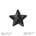 Black star-shaped sequin embroidered patch for DIY clothing decor in two sizes - Black Star*Small Size #46