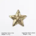 Golden sequin star embroidered patches for clothing DIY in small and large sizes - Gold Star*Small Size #64