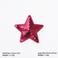 Pink sequin star embroidery patch for DIY clothing decoration in two sizes - Rose Red Star*Small Size #58