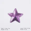 Purple sequin star embroidery patches in small and large sizes for DIY clothing - Purple Star*Large Size #41
