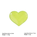 Neon yellow heart sequin embroidery patch for clothing and DIY accessories - Yellow Heart Fruit Green Base*Small Size #90