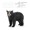 Statuina realistica di orso nero con texture della pelliccia su sfondo bianco puro - Orso Nero (73.6g)