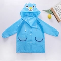Imperméable bleu pour enfants avec capuche ours et poches en tissu étanche - Taille unique / Ours Bleu