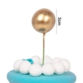 Christmas cake decoration featuring a 3cm golden sphere topper for party desserts - Gold Ball 3cm