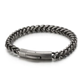 Pulsera para hombre de acero inoxidable estilo punk retro con cadena trenzada plata vieja - Estilo de Cadena de Trigo Trenzada (KB95694-BD)