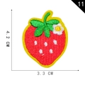 Embroidered strawberry cartoon patch size 4.2x3.3cm for DIY clothing and accessories - Style 11-Colorful Strawberry