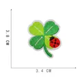 Écusson brodé trèfle et coccinelle pour vêtements, taille 3,8 cm x 3,4 cm - Style 14-Trèfle Coccinelle