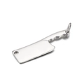 Pendentif mini couteau de cuisine en acier inoxydable argenté au style punk - Style Couperet Argenté (KP81594-K)