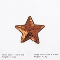 Bronze sequin star-shaped embroidered DIY patch for clothing and accessories decoration - Coffee Star*Small Size #60