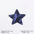 Blue sequin star embroidered patch for clothing DIY decoration in two sizes - Dark Blue Star*Small Size #48