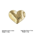 Golden heart sequin embroidery patches in large and small sizes for DIY clothing decoration - Gold Heart*Small Size #92
