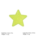 Yellow sequin embroidered star patch with green border for DIY clothing decor - Yellow Star Fruit Green Base*Small Size #62