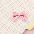 Rosa bestickter Schleifen-Aufnäher mit feinen Stichen für Kleidung und DIY-Bastelarbeiten - Schleife / Rosa