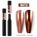 Confronto dettagliato della penna polvere per unghie B872 con effetto specchio oro rosa - Stile Specchio Camaleonte (B872)