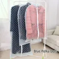 Translucent PEVA garment cover with blue polka dots and zipper closure for closets - Children Style(45*70CM) / Blue Polka Dot