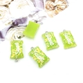 DIY green resin candy pendant charms with 'Sweet' lettering and glitter finish - Candy Bag - Green (12577)