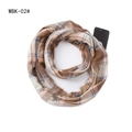 Scaldacollo invernale a quadri con tasca con cerniera nascosta in marrone e beige - Plaid Beige