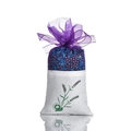 Lavender scented sachet with purple mesh and ribbon for car or wardrobe freshening - Lemon