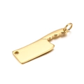 Pendentif mini couperet créatif en acier inoxydable doré style punk pour hommes - Style Couperet Doré (KP81595-K)