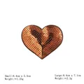 Bronze heart sequin patch for DIY clothing in two sizes with metallic finish - Coffee Heart*Small Size #84