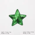 Sparkly green star sequin embroidery patch for clothing DIY decoration in two sizes - Green Star*Small Size #56