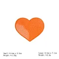 Orange sequin heart patch for DIY clothing decoration and embroidered apparel repair - Orange Heart*Small Size #76