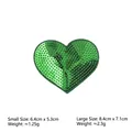 Green sequin heart patches in two sizes for DIY clothing and accessory decoration - Green Heart*Small Size #80