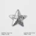 Silver and black sequin star patch for DIY clothing decoration in two sizes - Silver Star*Large Size #37