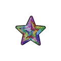 Rainbow holographic star sequin embroidery patch for clothing and DIY accessories - Colorful Star*Small Size #54
