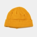 Trama a maglia dettagliata del berretto giallo senape con design street style strappato - Distressed Strappato (Giallo) / Giallo