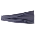 Diadema deportiva elástica gris oscuro para correr y fitness en vista plana doblada - gris oscuro
