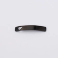 Colgante de barra de acero inoxidable negro pulido con diseño de corazón hueco y doble orificio - 1.5*6*39mm / Negro