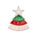 Christmas tree brooch pins with colorful enamel drip oil and golden star detail - Tri-color Enamel Christmas Tree Style (YNCP2959)