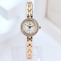 Montre à quartz dorée élégante avec cadran serti de diamants et bracelet métallique - Boîtier Or Rose Cadran Jaune
