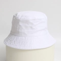 Cappello a secchiello minimalista in cotone bianco per uomo e donna stile vintage - Taglia unica / Bianco