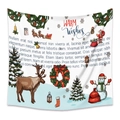 Bohemian Christmas tapestry with Santa and reindeer motifs on white background - Gt100547 / 73*95CM (Short Plush)