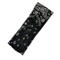 Black paisley sports headband for women featuring a stylish twisted knot design - Black