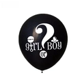 Palloncino gender reveal nero da 36 pollici con scritta bianca Girl Boy or ? per feste - Palloncino in lattice rivelazione del genere da 36 pollici