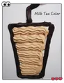 Dettaglio colla a crema DIY con pasta color tè al latte scolpita e texture a onde per hobby - Color Tè al Latte