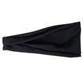 Diadema deportiva negra elástica para hombres, banda absorbente para fitness y running - Negro