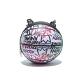 Bolso bandolera de baloncesto con grafitis coloridos de arte callejero y cadena dorada - Grafiti Blanco B
