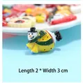 Christmas snowman resin accessory for DIY crafts, yellow with black hat, size 2x3 cm - Yellow Clothes Snowman