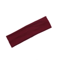 Women's burgundy sports headband for yoga and fitness with soft sweat-wicking fabric - Width 5cm/Folded Length 20.5cm / Burgundy