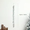 Ghirlanda di cedro artificiale innevata da 180 cm per decorazioni natalizie eleganti - Stile E (180cm/Cedro Grigio-Verde/Semplice)