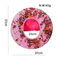 Pink donut elizabethan collar for pets with candy pattern, 37cm outer diameter size - Donut Style