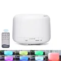 Remote-controlled ultrasonic aroma diffuser with multicolor LED lights and mist modes - USB Plug / Color LED - Remote Control