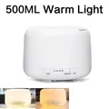 500ml ultrasonic aroma diffuser with warm light settings and mist timer controls - USB Plug / Warm Light - Standard