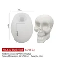 3D-Totenkopf-Silikonform für DIY-Halloween-Eiswürfel, Kuchen und Schokolade 120ml - Nr. 3 3D Totenkopf